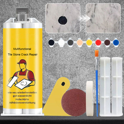 🧱 ACHETEZ 2 - RECEVEZ 1 GRATUIT ! ✨ Kit de Réparation Multifonctionnel pour Fissures (Carreaux/Pierre) - Coloration Précise et Résistance à l'Eau 🛠️💧