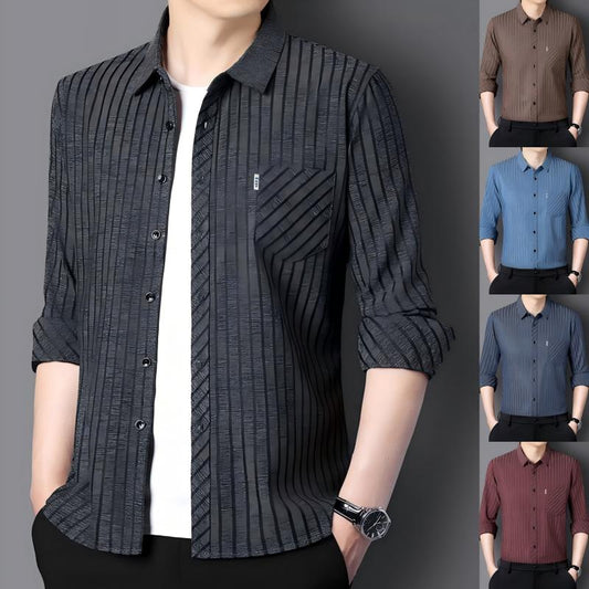 🔥Clearance Sale🔥Men's Casual Business Lapel Shirt for Fall & Winter