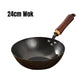 Wok en fonte martelée fait à la main avec couvercl