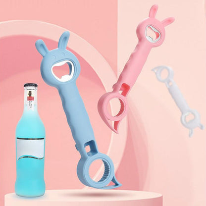 🥫✨ Ouvre-bouteilles et ouvre-bocaux 4-en-1 polyvalent – Outil de cuisine facile à prendre en main