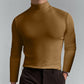 T-shirt à col montant et manches longues pour homme