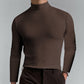 T-shirt à col montant et manches longues pour homme