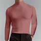 T-shirt à col montant et manches longues pour homme