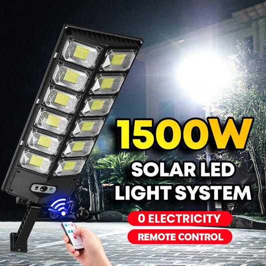 ☀️ 50% DE RÉDUCTION! 💡 1500W Solaire LED Système d'Éclairage – Étanche, Capteur Crépuscule/Aube & Idéal pour Jardin & Extérieur 🏡