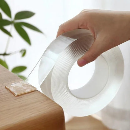 🧴 50 % DE RÉDUCTION EN CE MOMENT ! ✨ Ruban adhésif transparent Nano Magic Tape – Réutilisable, double face, ne laisse aucun résidu et offre une forte adhérence pour un usage domestique