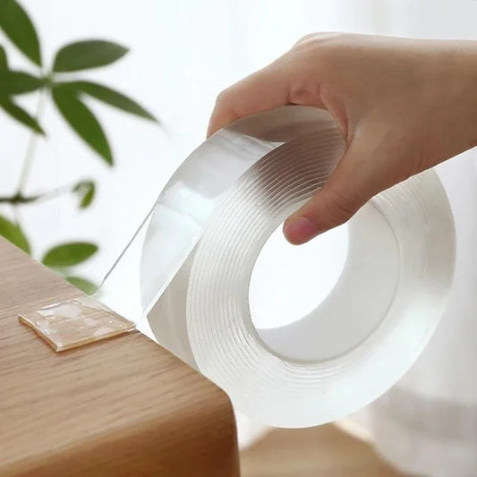 🧴 50 % DE RÉDUCTION EN CE MOMENT ! ✨ Ruban adhésif transparent Nano Magic Tape – Réutilisable, double face, ne laisse aucun résidu et offre une forte adhérence pour un usage domestique