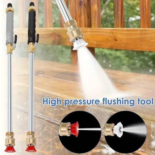 Pistolet à eau haute pression avec 3 buses interchangeables - alliage d'aluminium résistant à l'usur
