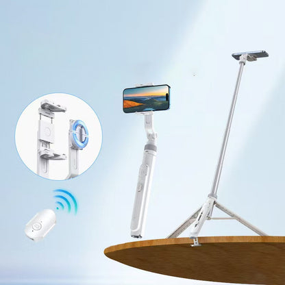 Bâton de selfie 2-en-1 à 360°, magnétique et à pince
