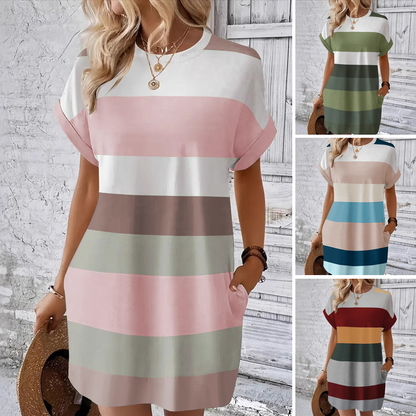 💘Été - Meilleurs prix💘Robes décontractées à col rond pour femmes(🔥58% de réduction)