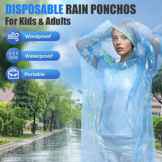 Ponchos de pluie jetables pour enfants et adultes