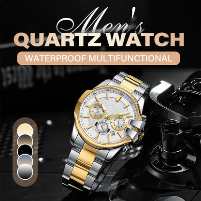 Montre à quartz en acier inoxydable pour hommes