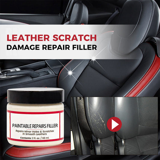 Produit de remplissage pour la réparation des rayures et des dommages du cuir
