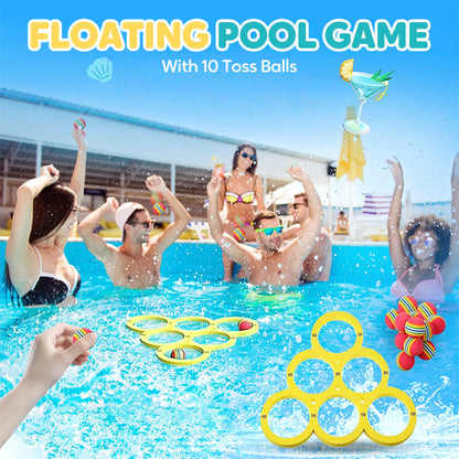 Jeu de billard flottant avec 10 boules à lancer