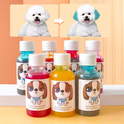 Teinture semi-permanente non toxique pour poils d'animaux de compagnie