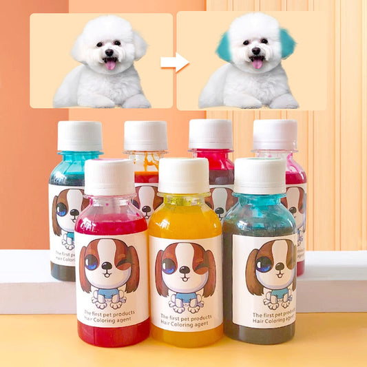 Teinture semi-permanente non toxique pour poils d'animaux de compagnie