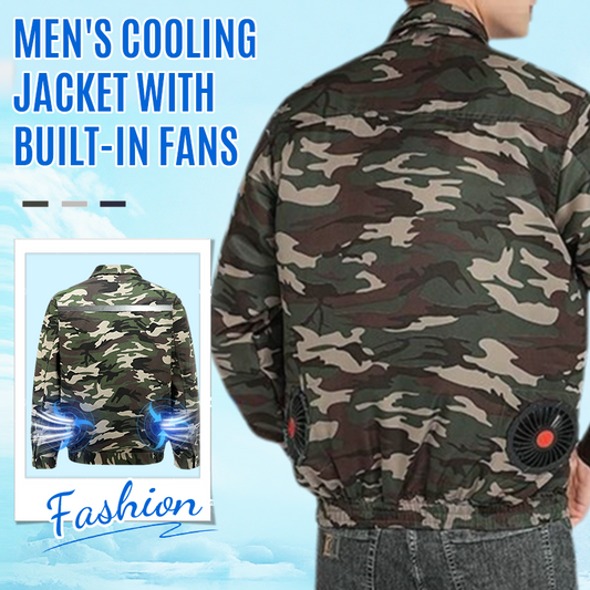 Veste d'extérieur rafraîchissante pour hommes avec ventilateurs intégrés