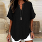 👕 50% DE RÉDUCTION! 🌸 Top Ample Uni à Manches Courtes – Tissu Léger, Coupe Décontractée & Polyvalent ✨