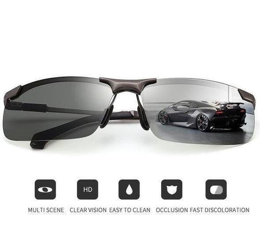 Lunettes de soleil photochromiques 2025 avec verres polarisés anti-éblouissement