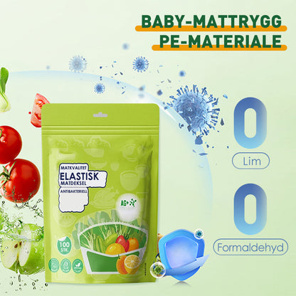 100 pièces. Qualité alimentaire Couvercle élastique pour aliments – Antibactérien