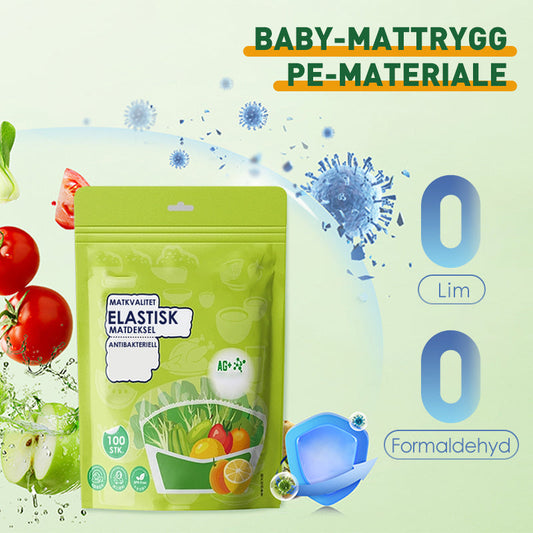 100 pièces. Qualité alimentaire Couvercle élastique pour aliments – Antibactérien