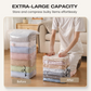 Sacs de compression pour rangement sous vide sans pompe, grand format