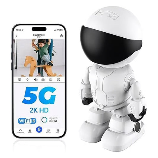 Caméra en Forme de Robot Intérieur Sans Fil avec Détection de Mouvement - 🛬Offre de LIVRAISON GRATUITE à durée limitée🔥