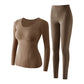 Ensemble de sous-vêtements thermiques pour femme avec soutien-gorge intégré