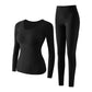 Ensemble de sous-vêtements thermiques pour femme avec soutien-gorge intégré