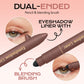 ✨ 1 acheté, 1 offert 🎁 1 lot de 2 pièces ✨ Fard à paupières et eye-liner 2 en 1 avec pinceau estompeur