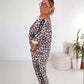🔥Stock limité disponible 57 % DE RÉDUCTION🔥🐆 Ensemble coordonné chic à imprimé léopard pour femme