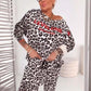🔥Stock limité disponible 57 % DE RÉDUCTION🔥🐆 Ensemble coordonné chic à imprimé léopard pour femme