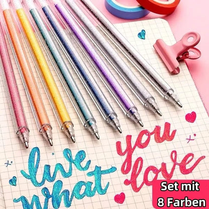 🔥50% de réduction🎨 Ensemble de stylos à gel scintillants🎄Couleurs lumineuses, créativité illimitée