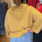 Veste Chic à Capuche et Fermeture Éclair avec Ourlet à Volants