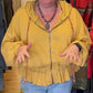 Veste Chic à Capuche et Fermeture Éclair avec Ourlet à Volants