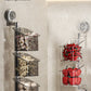 Perforated suction cup spice storage rack