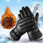 Men's PU Leather Windproof Thermal Gloves
