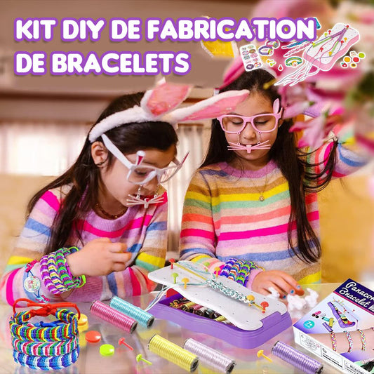 Kit DIY de Fabrication de Bracelets - Cadeau pour Enfants - Améliore les Compétences Manuelles