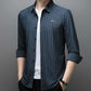 Mode masculine - Chemise classique à col rayé et à manches longues
