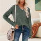 Pull Femme Col V à Manches Longues Uni
