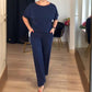Ensemble Élégant Long Cardigan & Haut & Pantalon 3 Pièces