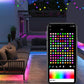 Bande lumineuse LED intelligente étanche pour l'intérieur et l'extérieur