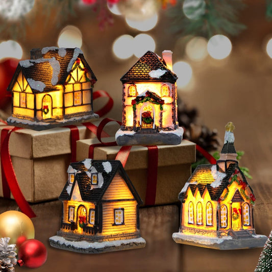 🎄 50% DE RÉDUCTION ! ✨ Miniature Maison de Noël LED - Décoration de Table Lumineuse avec Effet Neige, Ambiance Féerique pour les Fêtes 🏠📦