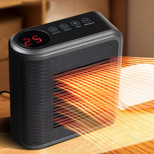 Chauffage d'appoint 800W à prise murale avec thermostat réglable et minuteri