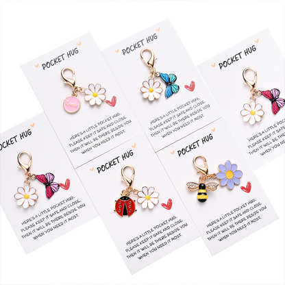 📢📢50% DE RÉDUCTION !!!✨💥Porte-clés et carte Daisy avec insecte mignon