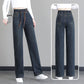 Women's High-Waisted Straight-Leg Jeans