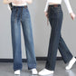Women's High-Waisted Straight-Leg Jeans
