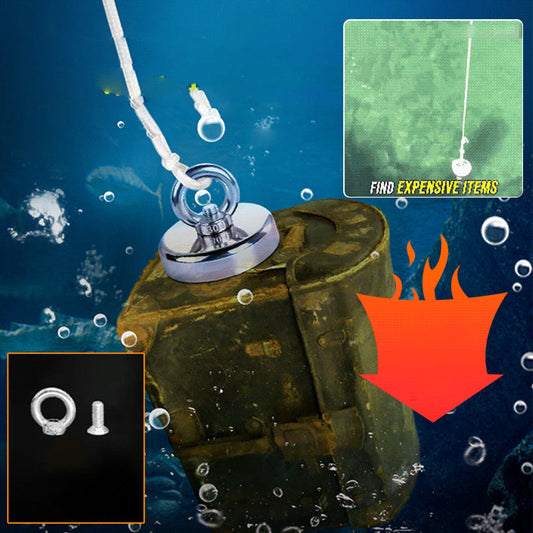 🧲 50% DE RÉDUCTION ! ⚡ Aimant de Sauvetage Magnétique – Néodyme – ≥30kg & Anti-Corrosion for Pêche & Sauvetage