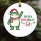 Joyeux Noël Portland Grenouille imprimée  Ornement décoratif en acrylique