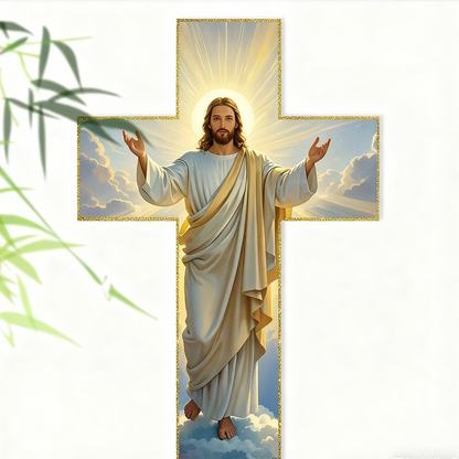 📢📢60% DE RÉDUCTION ! ✨🔥Décoration murale rétro avec croix représentant Jésus-Christ