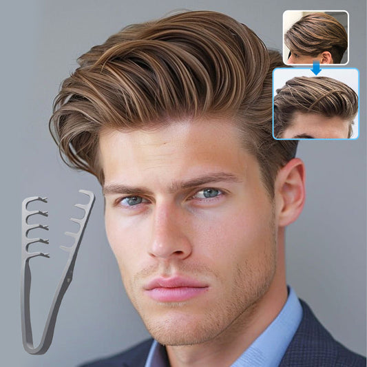 🎄Offre spéciale Noël à durée limitée🌟 Peigne volumateur professionnel à dents larges Soulève les racines pour un volume sans effort Crée des boucles d'apparence naturelle Design d'inspiration coréenne Votre allié pour le soin de vos cheveux
